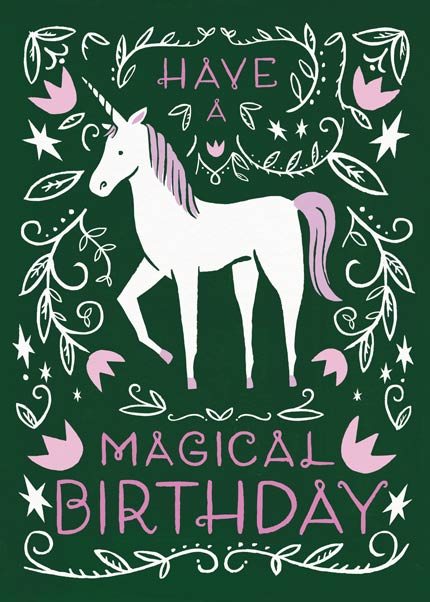magical birthday birthday card papier