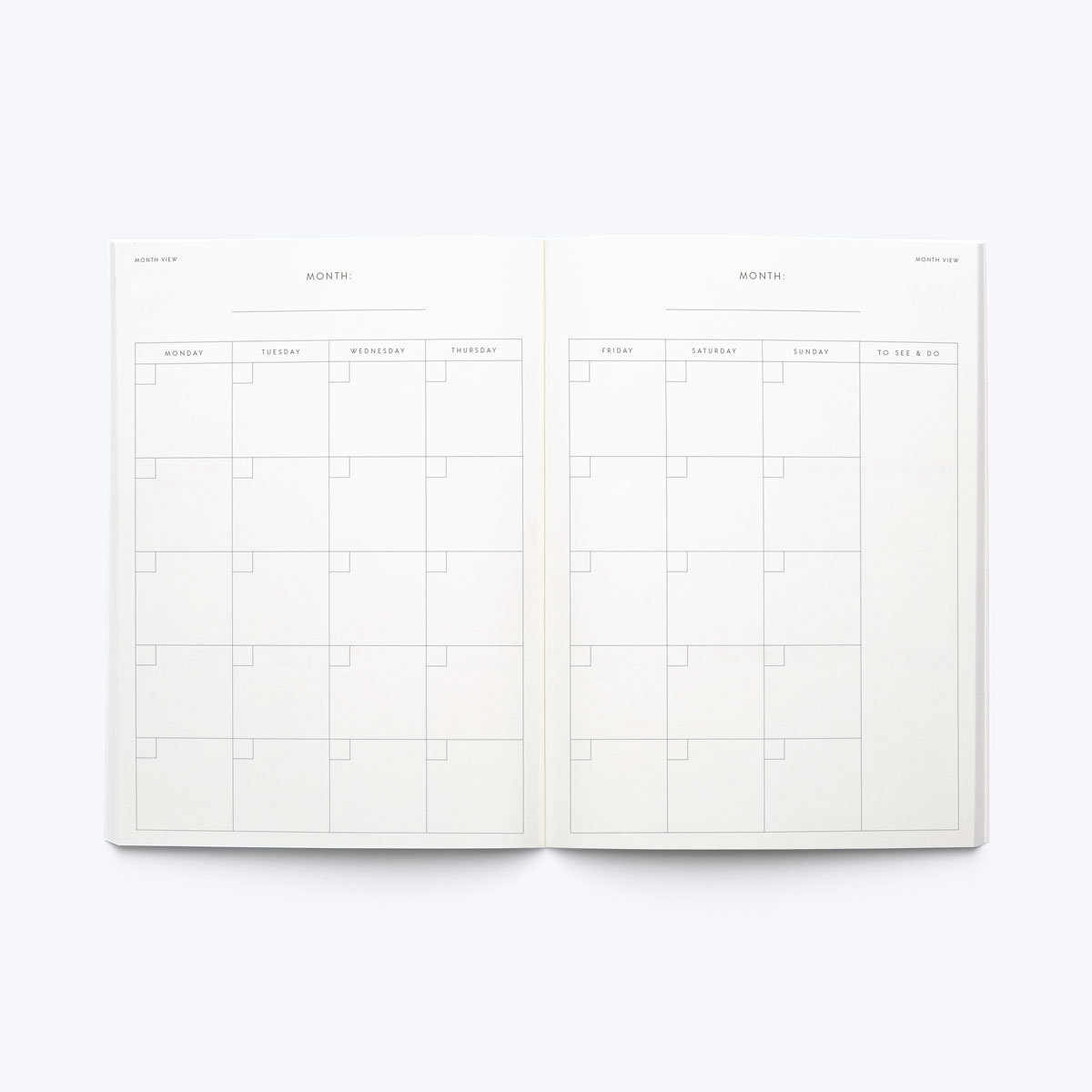 Colorblock Pink & Red Weekly Planner Papier