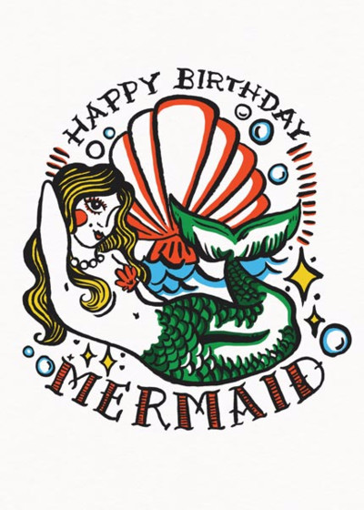 Birthday Mermaid | Birthday Card | Papier