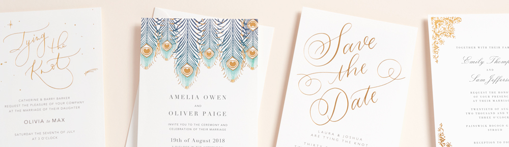the gold foil collection invitations stationery papier